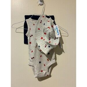 NWT Carter's Child of Mine Hot Dog Bodysuit, Shorts, & Hat Outfit - 3-6M
